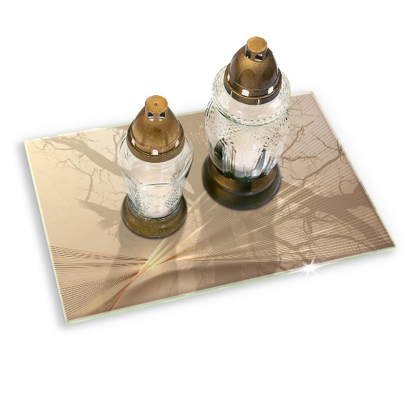 Posavaso de vidrio para velas funerarias Abstracción moderna