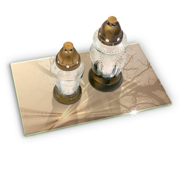 Posavaso de vidrio para velas funerarias Abstracción moderna