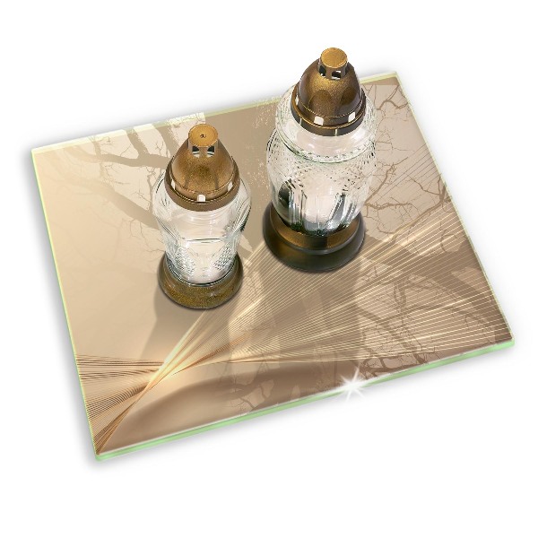 Posavaso de vidrio para velas funerarias Abstracción moderna