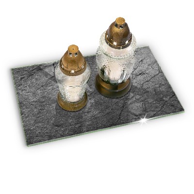 Posavaso de vidrio para velas funerarias Textura de piedra