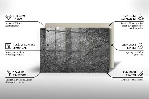 Posavaso de vidrio para velas funerarias Textura de piedra