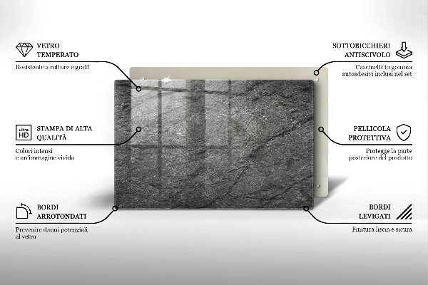 Posavaso de vidrio para velas funerarias Textura de piedra