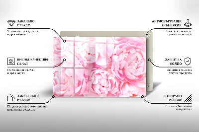 Posavaso de vidrio para velas Peonías delicadas