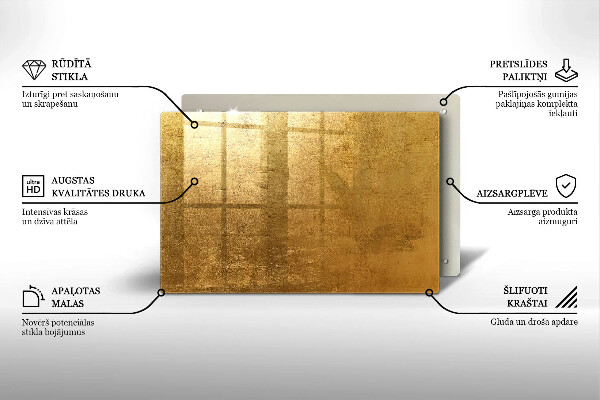 Posavaso de vidrio para velas funerarias Fondo de textura dorada