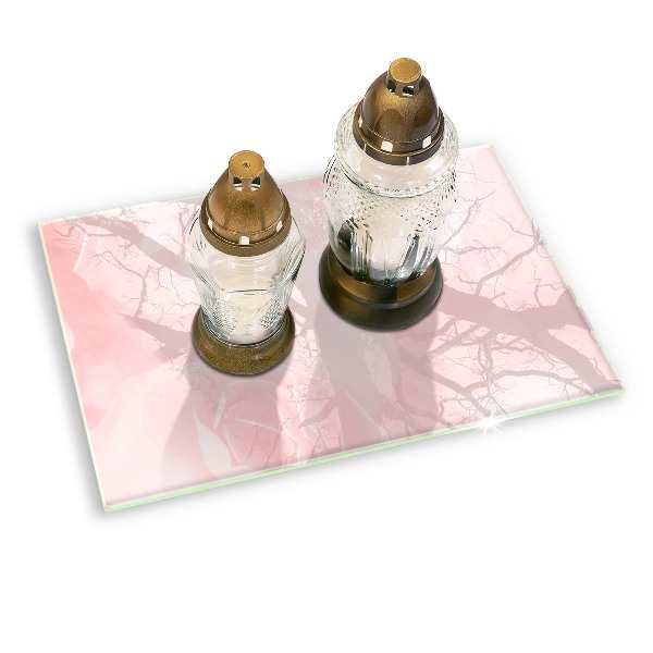 Posavaso de vidrio para velas Fondo de rosas pastel