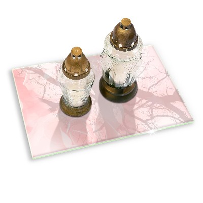 Posavaso de vidrio para velas Fondo de rosas pastel