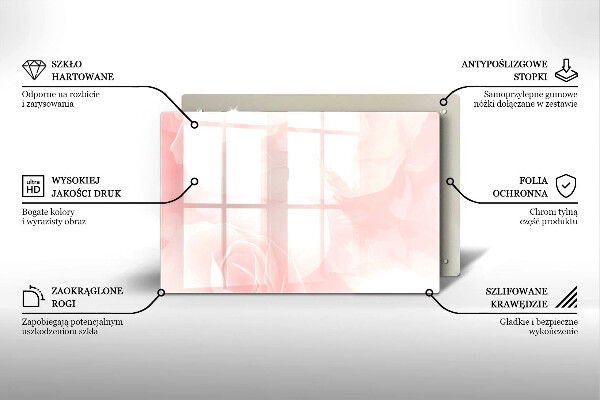 Posavaso de vidrio para velas Fondo de rosas pastel