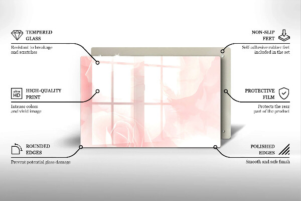 Posavaso de vidrio para velas Fondo de rosas pastel