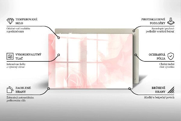 Posavaso de vidrio para velas Fondo de rosas pastel