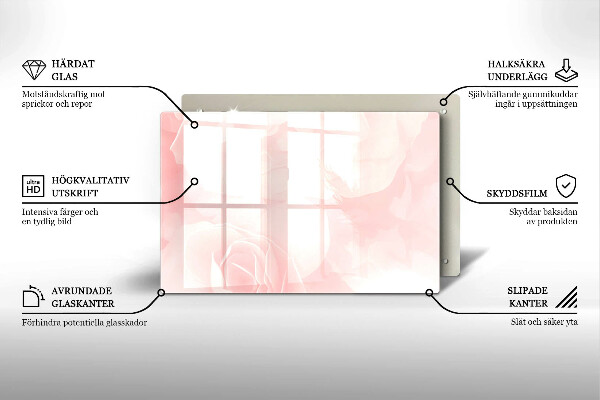 Posavaso de vidrio para velas Fondo de rosas pastel