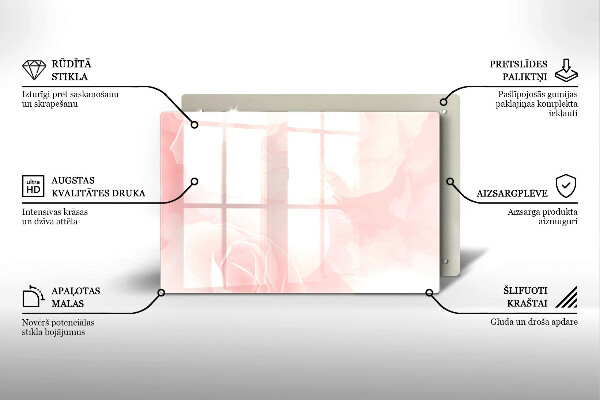 Posavaso de vidrio para velas Fondo de rosas pastel