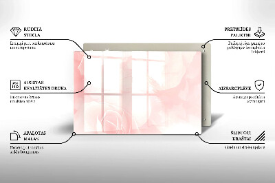 Posavaso de vidrio para velas Fondo de rosas pastel