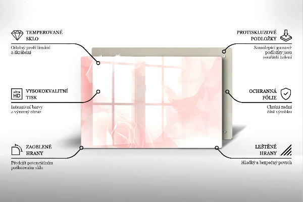 Posavaso de vidrio para velas Fondo de rosas pastel