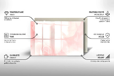 Posavaso de vidrio para velas Fondo de rosas pastel