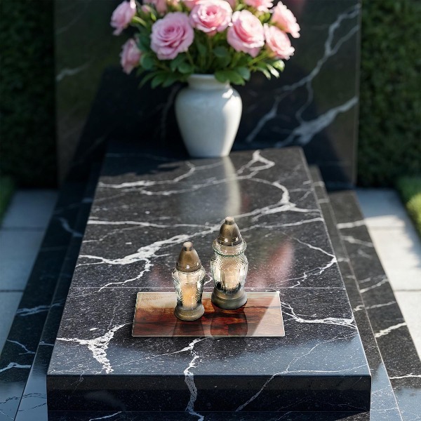 Posavaso de vidrio para velas funerarias Textura de tablero de madera