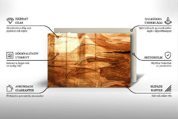 Posavaso de vidrio para velas funerarias Textura de tablero de madera