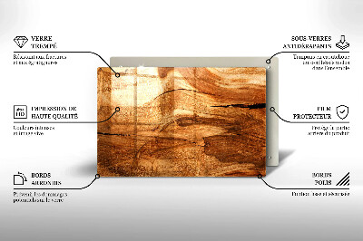 Posavaso de vidrio para velas funerarias Textura de tablero de madera