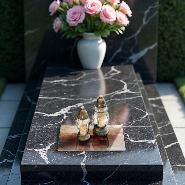 Posavaso de vidrio para velas funerarias Textura de tablero de madera