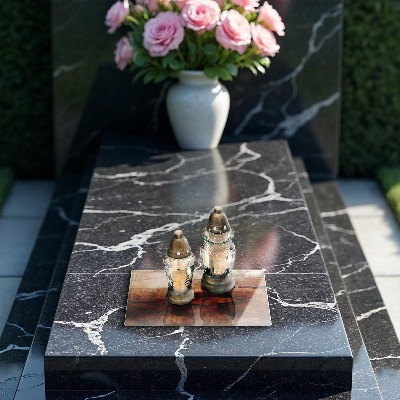 Posavaso de vidrio para velas funerarias Textura de tablero de madera