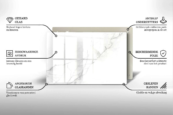 Posavaso de vidrio para velas Fondo de piedra de mármol