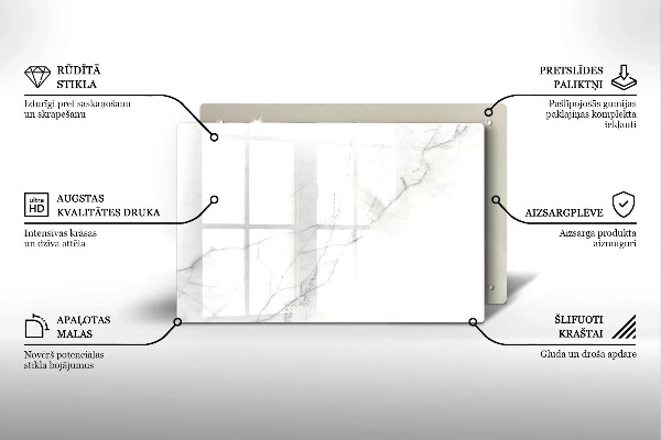 Posavaso de vidrio para velas Fondo de piedra de mármol