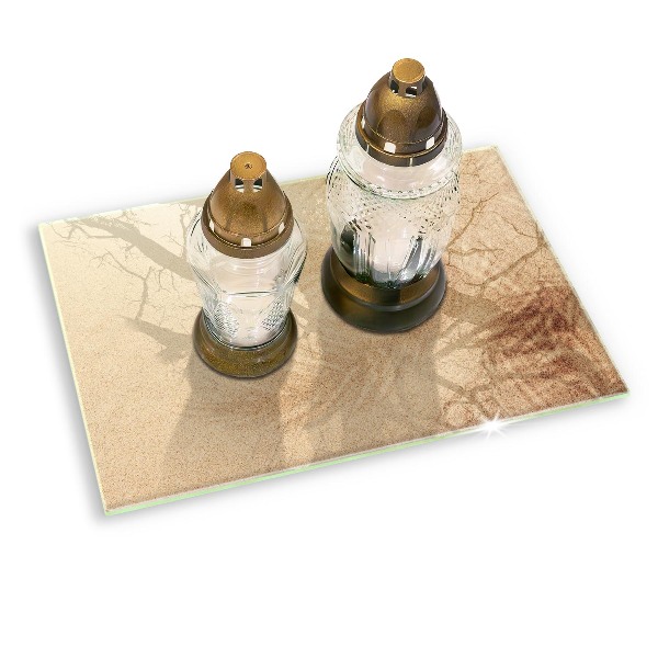 Posavaso de vidrio para velas funerarias Arena