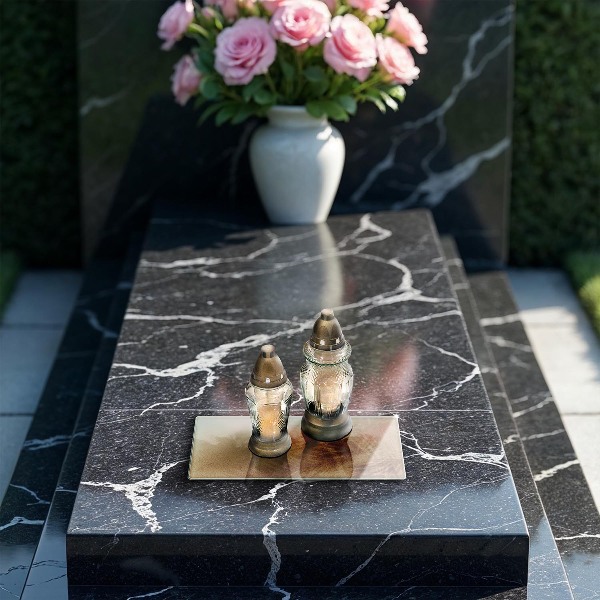 Posavaso de vidrio para velas funerarias Arena