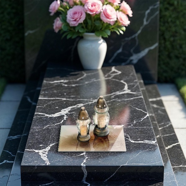 Posavaso de vidrio para velas funerarias Arena