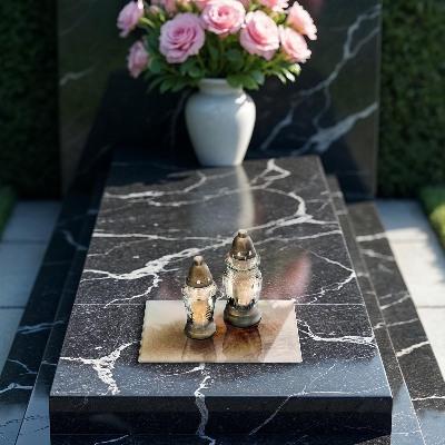 Posavaso de vidrio para velas funerarias Arena