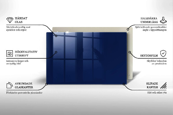 Posavaso de cristal para velas funerarias Color azul