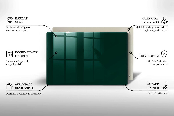 Posavaso de vidrio para velas Color verde