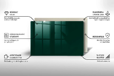 Posavaso de vidrio para velas Color verde