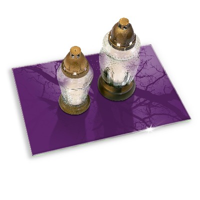 Posavaso de cristal para velas funerarias Violeta