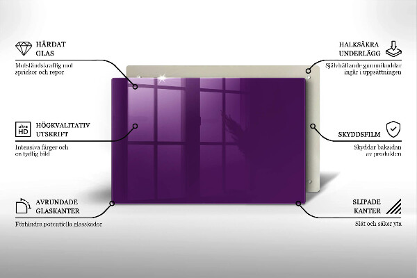 Posavaso de cristal para velas funerarias Violeta