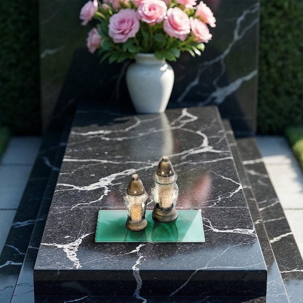 Posavaso de vidrio para velas Color verde