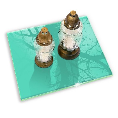 Posavaso de vidrio para velas Color verde