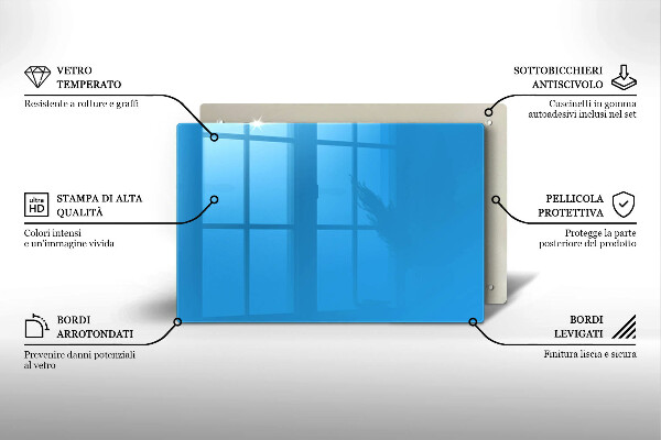 Posavaso de vidrio para velas funerarias Color azul