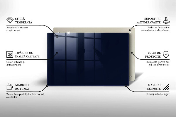 Posavaso de cristal para velas funerarias Color azul marino