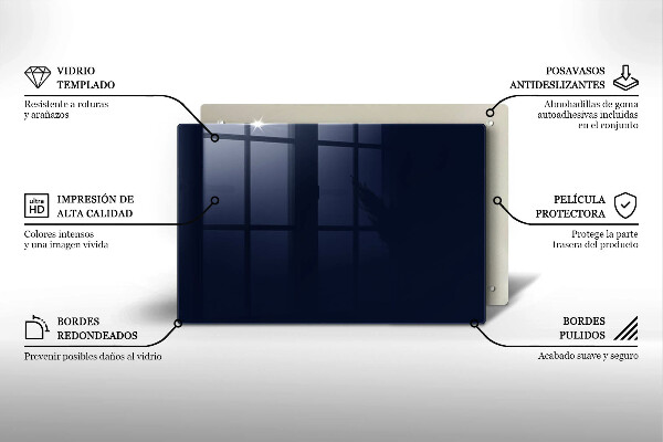 Posavaso de cristal para velas funerarias Color azul marino