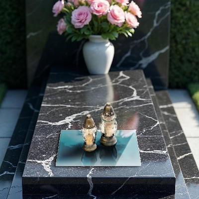 Posavaso de vidrio para velas Color turquesa