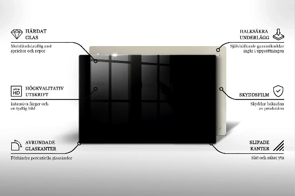 Posavaso de vidrio para velas Color negro