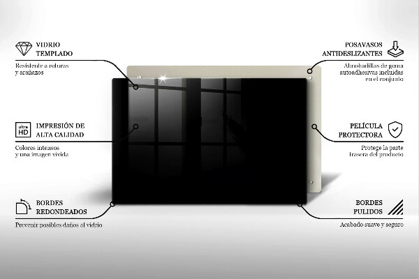 Posavaso de vidrio para velas Color negro