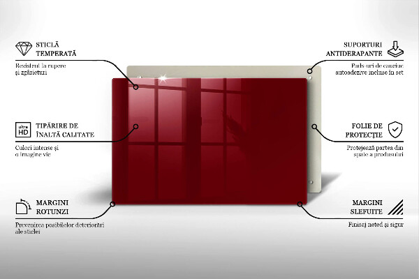 Posavaso de vidrio para velas funerarias Color burdeos