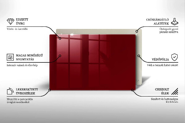 Posavaso de vidrio para velas funerarias Color burdeos