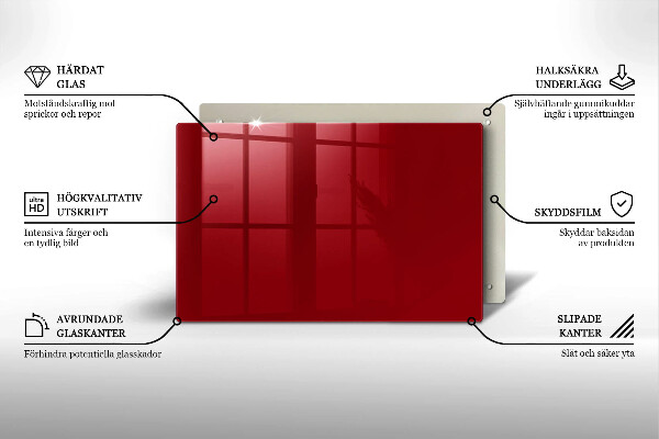 Posavaso de cristal para velas funerarias Color rojo