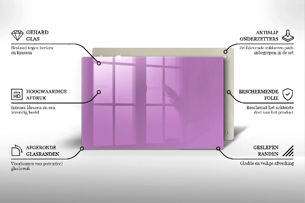 Posavaso de vidrio para velas funerarias Violeta