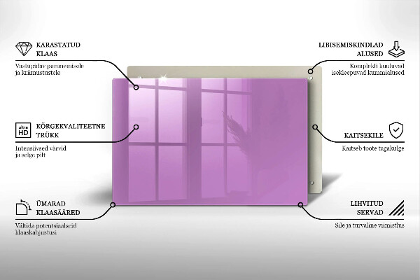 Posavaso de vidrio para velas funerarias Violeta