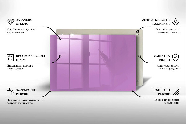 Posavaso de vidrio para velas funerarias Violeta