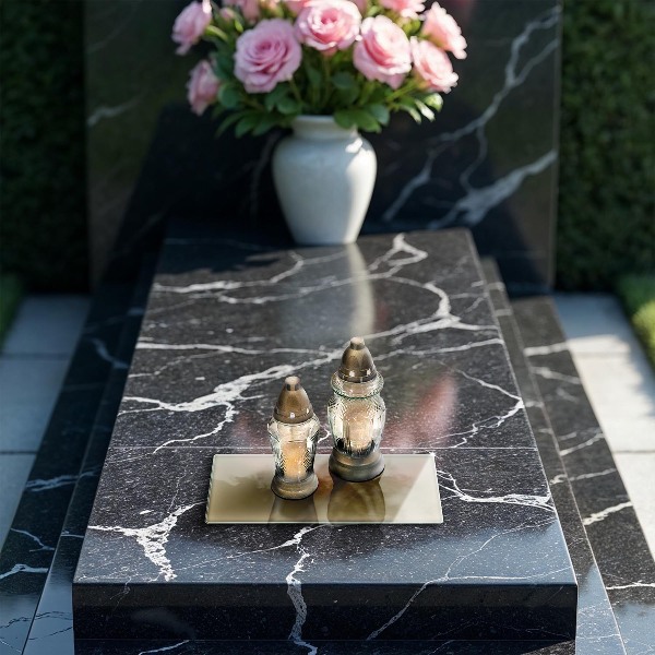 Posavaso de vidrio para velas funerarias Color beige