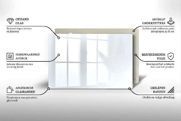 Posavaso de vidrio para velas Color blanco